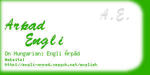 arpad engli business card