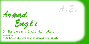 arpad engli business card